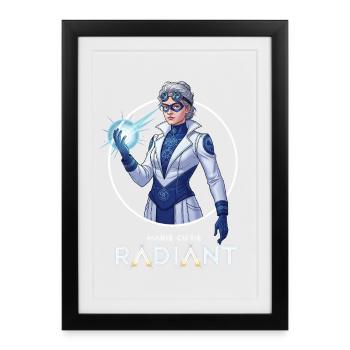 Futuristic Radiant Scientist - Framed poster (27 × 37 cm) - black - Front