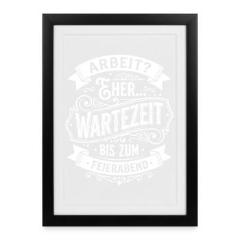 Waiting Time Until Closing Time Vintage - Framed poster (27 × 37 cm) - black - Front