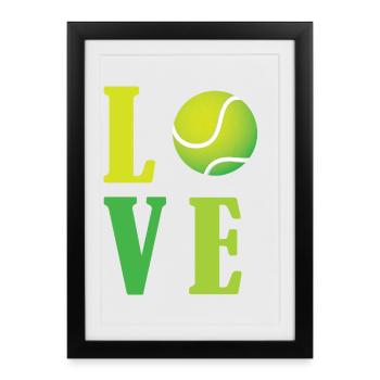 I Love Tennis  - Framed poster (27 × 37 cm) - black - Front