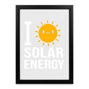 Solar Nachhaltigkeit Erneuerbare Energien - Gerahmtes Poster (27 × 37 cm) - Schwarz - Vorne
