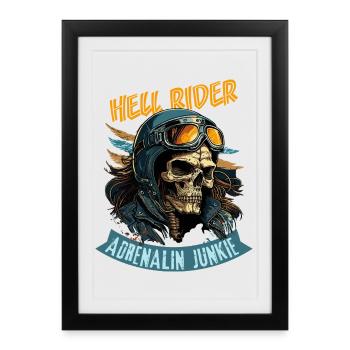 Hell Rider - Accro à l’adrénaline - Affiche encadrée (27 × 37 cm) - noir - Devant