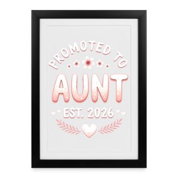 Tante 2026 Tante 2026 Promue Tante 2026 - Affiche encadrée (27 × 37 cm) - noir - Devant