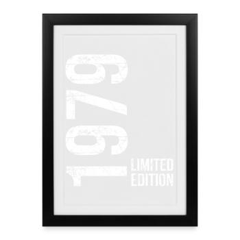 47e anniversaire Homme Femme 47 ans 1979 Anniversaire - Affiche encadrée (27 × 37 cm) - noir - Devant
