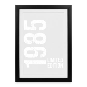 1985 Homme Épouse 41e anniversaire Édition Limitée 41 - Affiche encadrée (27 × 37 cm) - noir - Devant