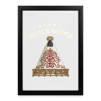 Fallas de Valencia Flowers - Framed poster (27 × 37 cm) - black - Front