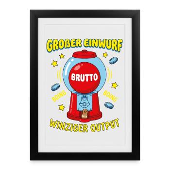 Large Throw-In Tiny Output - Framed poster (27 × 37 cm) - black - Front