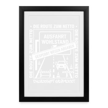 La ligne vers Netto fermée définitivement - Affiche encadrée (27 × 37 cm) - noir - Devant