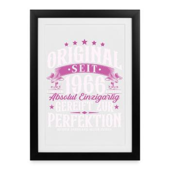 Original 1966 Vintage Retro Birthday Gift - Framed poster (27 × 37 cm) - black - Front