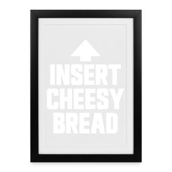 Pain au fromage (plat préféré) - Affiche encadrée (27 × 37 cm) - noir - Devant