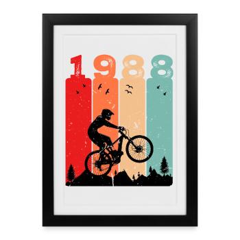 Millésime 1988 - Affiche encadrée (27 × 37 cm) - noir - Devant