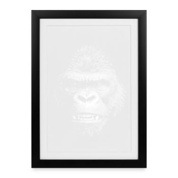 Gorille - Affiche encadrée (27 × 37 cm) - noir - Devant