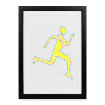 Electric Runner - Framed poster (27 × 37 cm) - black - Front