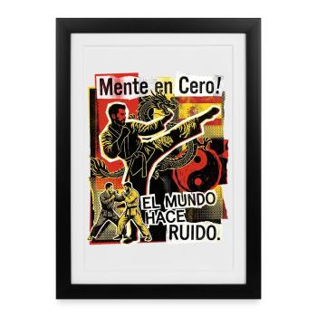 Artes Marciales Yin Y Yang - Gerahmtes Poster (27 × 37 cm) - Schwarz - Vorne