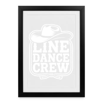 Line Dance Crew Logo - Framed poster (27 × 37 cm) - black - Front