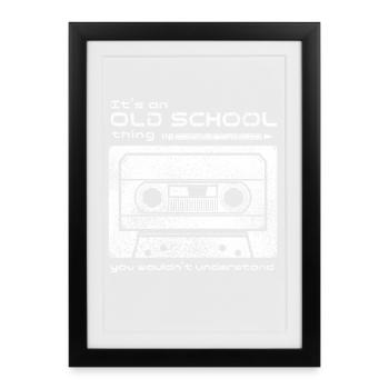 Astuce du ruban à l’ancienne - Affiche encadrée (27 × 37 cm) - noir - Devant