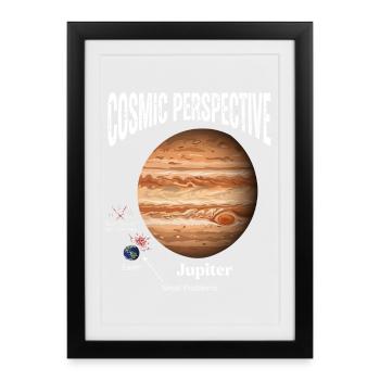 Perspective cosmique - Affiche encadrée (27 × 37 cm) - noir - Devant