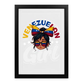 Venezuela Flagge Stolz & Heimat Venezuela - Gerahmtes Poster (27 × 37 cm) - Schwarz - Vorne