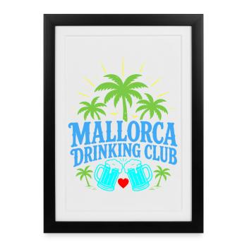 Club de boisson Malle 2026 - Affiche encadrée (27 × 37 cm) - noir - Devant