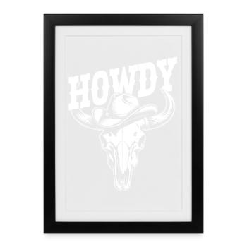 Howdy Western - Framed poster (27 × 37 cm) - black - Front