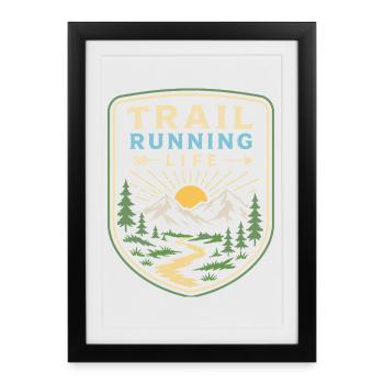 Vie en sentier - Affiche encadrée (27 × 37 cm) - noir - Devant