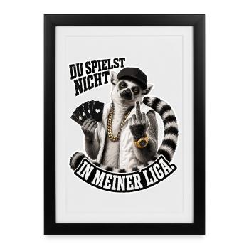 Tu n’es pas à mon niveau - Affiche encadrée (27 × 37 cm) - noir - Devant