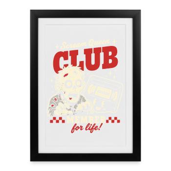 Scream Queen Club Horror Fan - Framed poster (27 × 37 cm) - black - Front