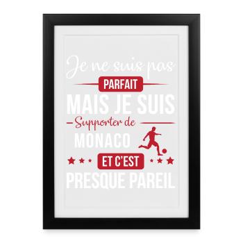 Je Ne Suis Pas Parfait Mais Je Suis Supporter D... - Affiche encadrée (27 × 37 cm) - noir - Devant
