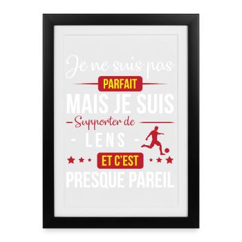 Je Ne Suis Pas Parfait Mais Je Suis Supporter D... - Affiche encadrée (27 × 37 cm) - noir - Devant