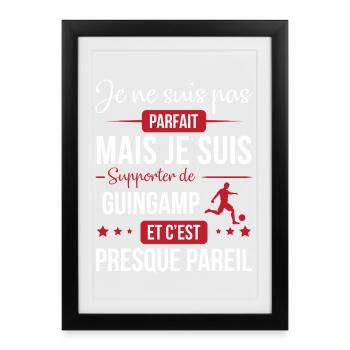 Je Ne Suis Pas Parfait Mais Je Suis Supporter D... - Affiche encadrée (27 × 37 cm) - noir - Devant