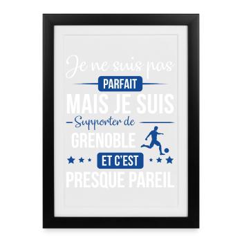 Je Ne Suis Pas Parfait Mais Je Suis Supporter D... - Affiche encadrée (27 × 37 cm) - noir - Devant