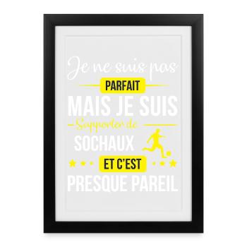 Je Ne Suis Pas Parfait Mais Je Suis Supporter D... - Affiche encadrée (27 × 37 cm) - noir - Devant