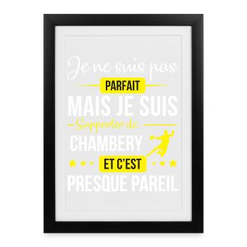 Je Ne Suis Pas Parfait Mais Je Suis Supporter D... - Affiche encadrée (27 × 37 cm) - noir - Devant