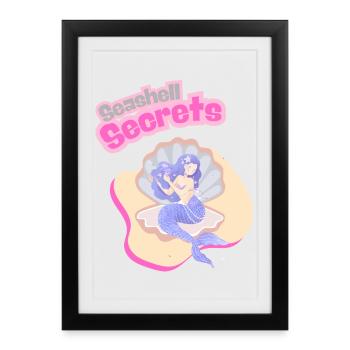 Seashell Secret - Framed poster (27 × 37 cm) - black - Front