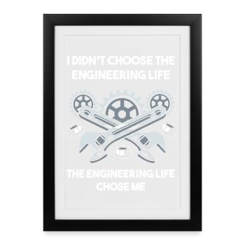 Engineer Student - Framed poster (27 × 37 cm) - black - Front