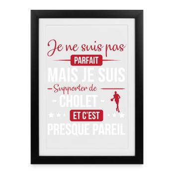 Je Ne Suis Pas Parfait Mais Je Suis Supporter D... - Affiche encadrée (27 × 37 cm) - noir - Devant