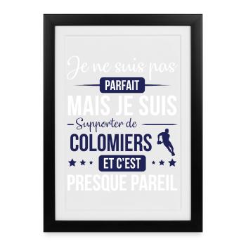 Je Ne Suis Pas Parfait Mais Je Suis Supporter D... - Affiche encadrée (27 × 37 cm) - noir - Devant