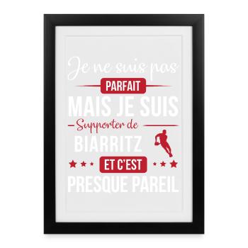 Je Ne Suis Pas Parfait Mais Je Suis Supporter D... - Affiche encadrée (27 × 37 cm) - noir - Devant
