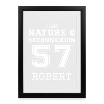 Team Nature Deconnexion 57 Robert T-Shirt Cadea... - Affiche encadrée (27 × 37 cm) - noir - Devant