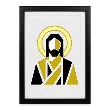 Modern Jesus - Framed poster (27 × 37 cm) - black - Front