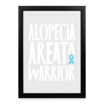 Alopecia Areata - Kämpfer mit Stolz - Gerahmtes Poster (27 × 37 cm) - Schwarz - Vorne