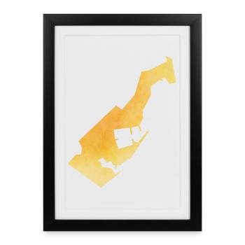 Monaco - Affiche encadrée (27 × 37 cm) - noir - Devant