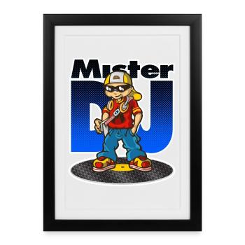Mister DJ - Framed poster (27 × 37 cm) - black - Front