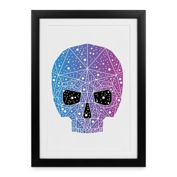 Galactic skull - Framed poster (27 × 37 cm) - black - Front