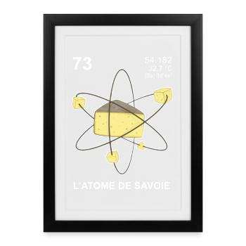 L'atome de Savoie - Affiche encadrée (27 × 37 cm) - noir - Devant