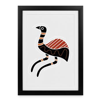 emu - Affiche encadrée (27 × 37 cm) - noir - Devant