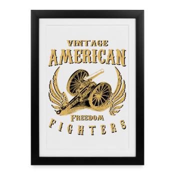 freedom fighter - Framed poster (27 × 37 cm) - black - Front
