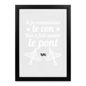 septième compagnie, 7ème compagnie, film culte - Affiche encadrée (27 × 37 cm) - noir - Devant