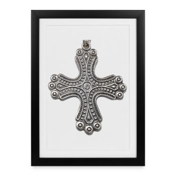 Kalevala Silver Cross - Framed poster (27 × 37 cm) - black - Front