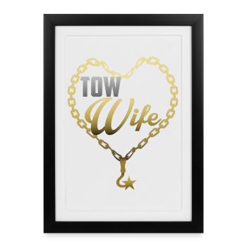 Tow truck driver - Framed poster (27 × 37 cm) - black - Front