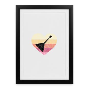 Balalaika - Russian musical instrument - Framed poster (27 × 37 cm) - black - Front